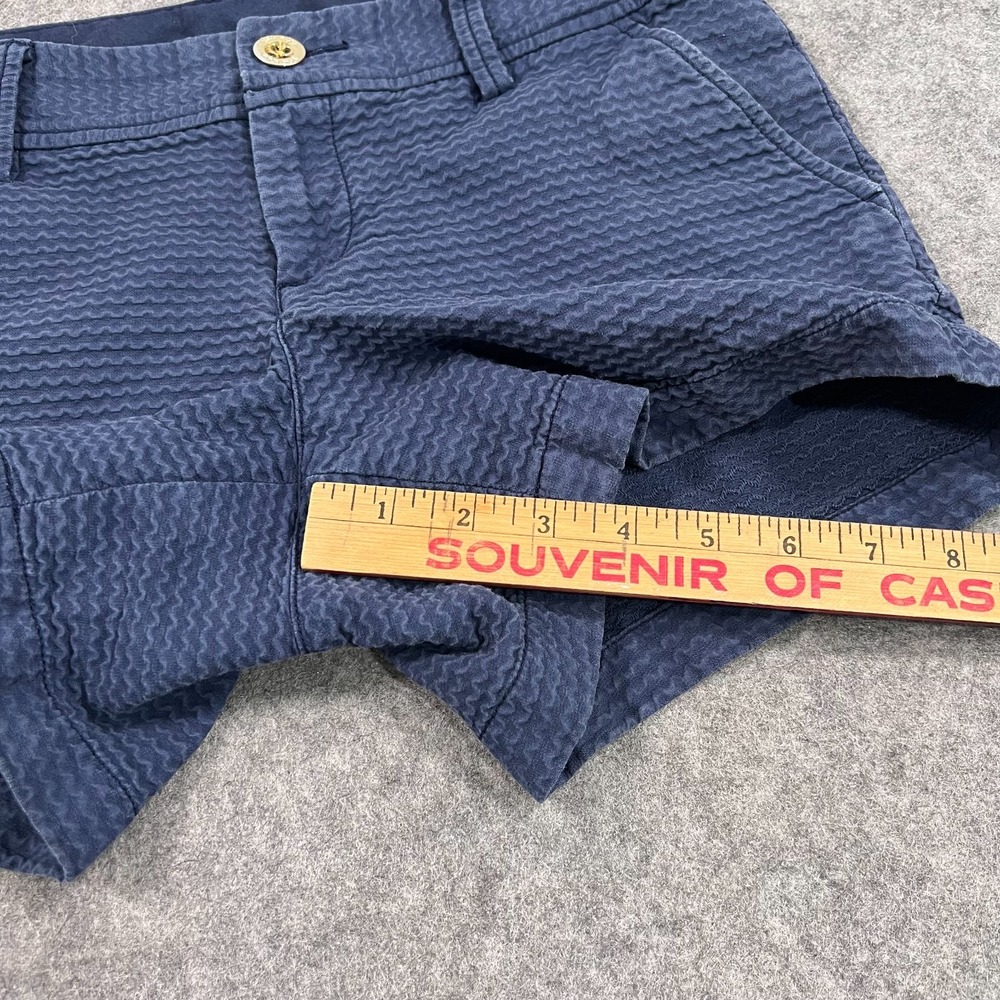 Lilly Pulitzer Navy Blue Textured The Callahan Chino Shorts Women's Size 4 - Picture 6 of 7